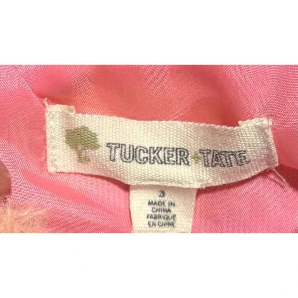 TUCKER + TATE Girl's Sz 3  Faux Fur‎ Tie Dye Jacket In Pink Chiffon Multi